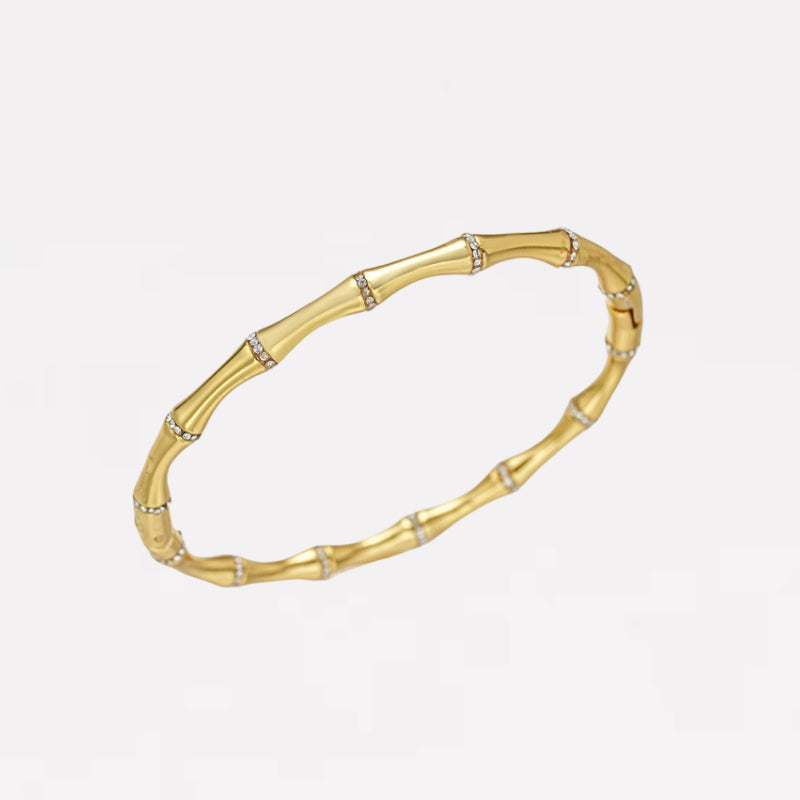 Spark Bamboo Hinged Bangle