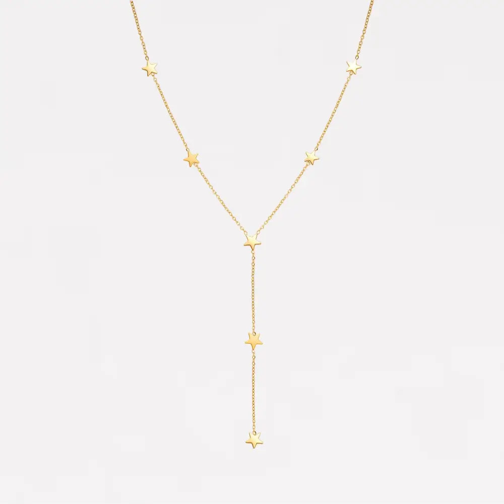 Star Y-Drop Station Necklaces