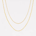 Beaded Rice Chain Double Layer Necklaces