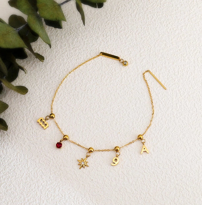 Slider Pull Blank Gold Bracelet (Chain Only)