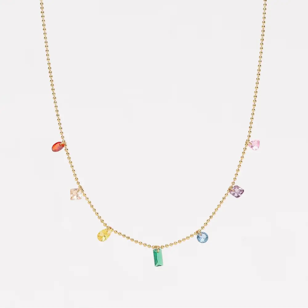 Rainbow Drop Necklace