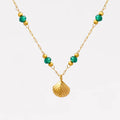 Emerald Crystal Shell Necklaces