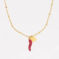 Lucky Chili Clover Station Necklaces
