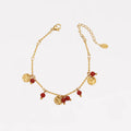 Carnelian Charm Bracelet