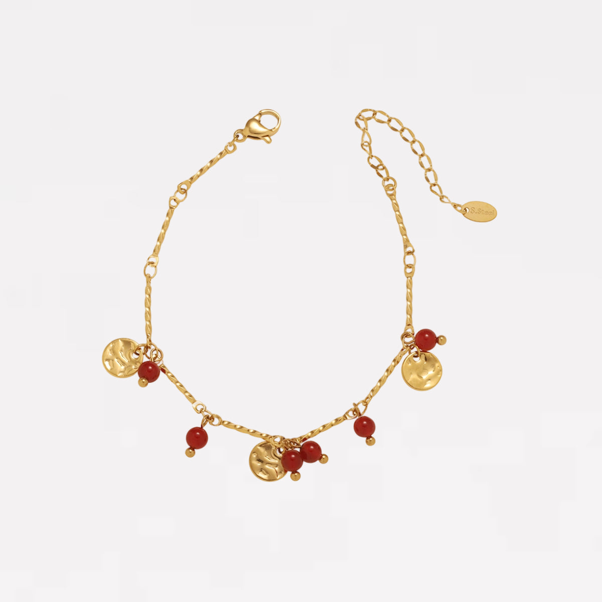 Carnelian Charm Bracelet