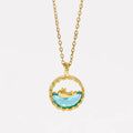 Whale in Blue Glass Stone Necklaces