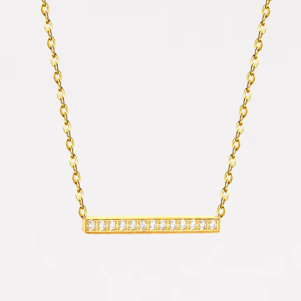 Pavé Bar Necklaces