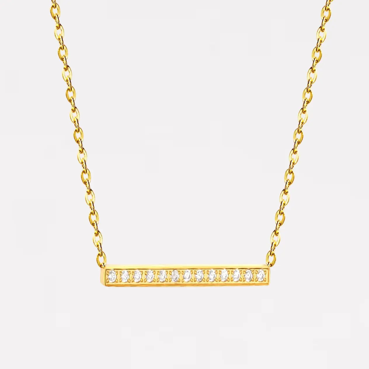 Pavé Bar Necklaces