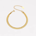 Snake & Bead Duo Bracelet