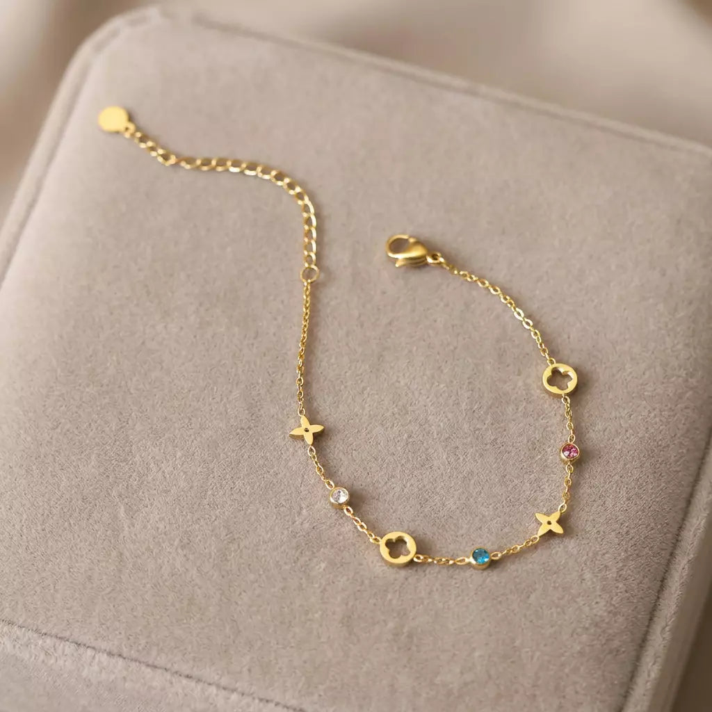 Clover Gem Bracelet