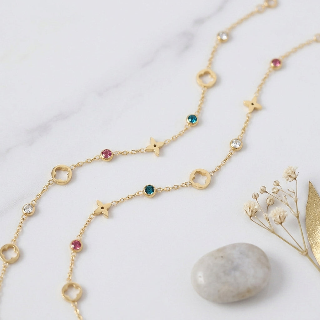 Clover Gem Bracelet