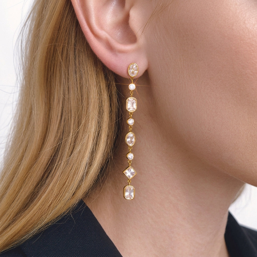 Liora Earrings‑Crystal