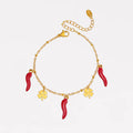 Chili Clover Charm Bracelet