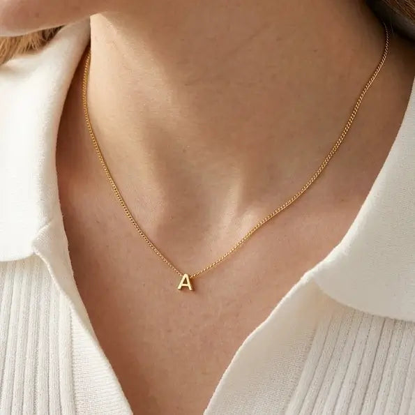 Dainty Initial Letter Necklaces