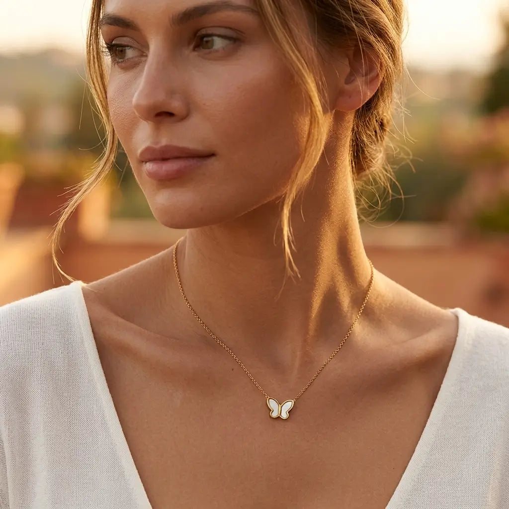 Pearl Butterfly Necklaces