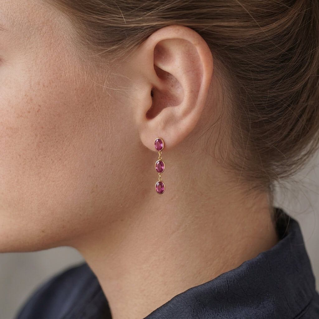 Veyra Earrings‑Fuchsia
