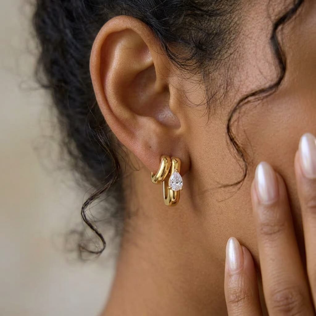 Noval Earrings‑Gold