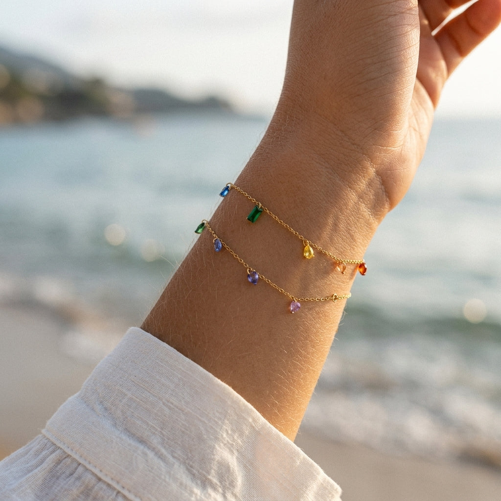 Rainbow Drop Bracelet