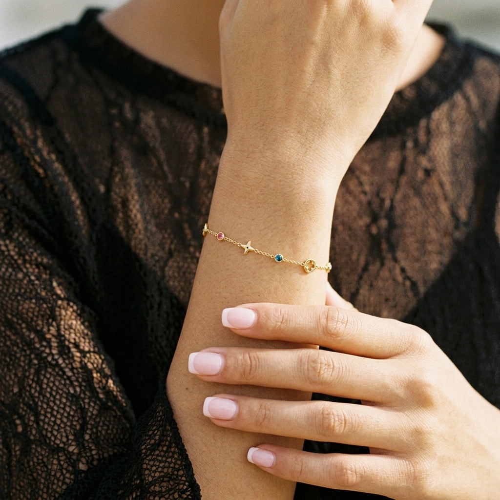 Clover Gem Bracelet