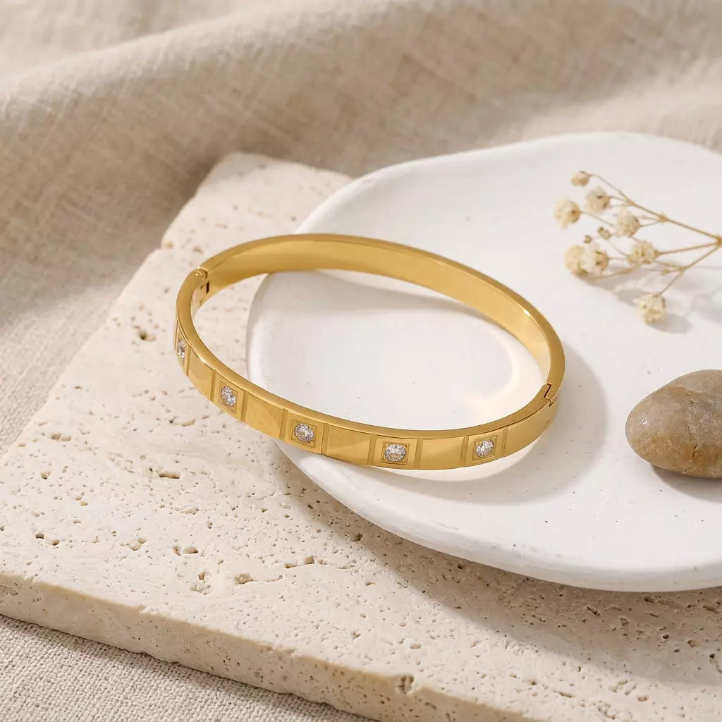 Geo Zircon Bangle