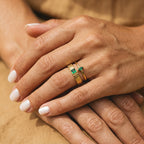 Emerald Drop Ring