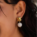 Veyra Earrings‑Cream