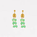 Mint Green Aventurine Bell Earrings