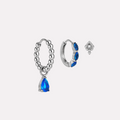 Lira Earrings‑Silver‑Blue 3 Pieces