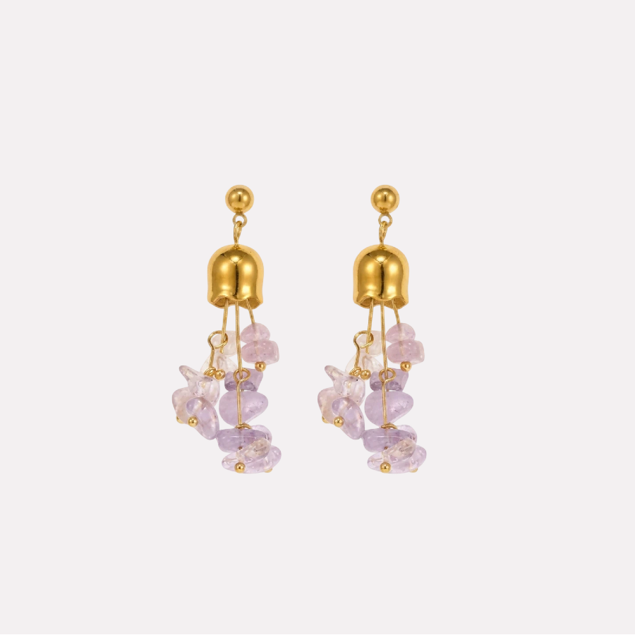 Dusk Amethyst Bell Earrings