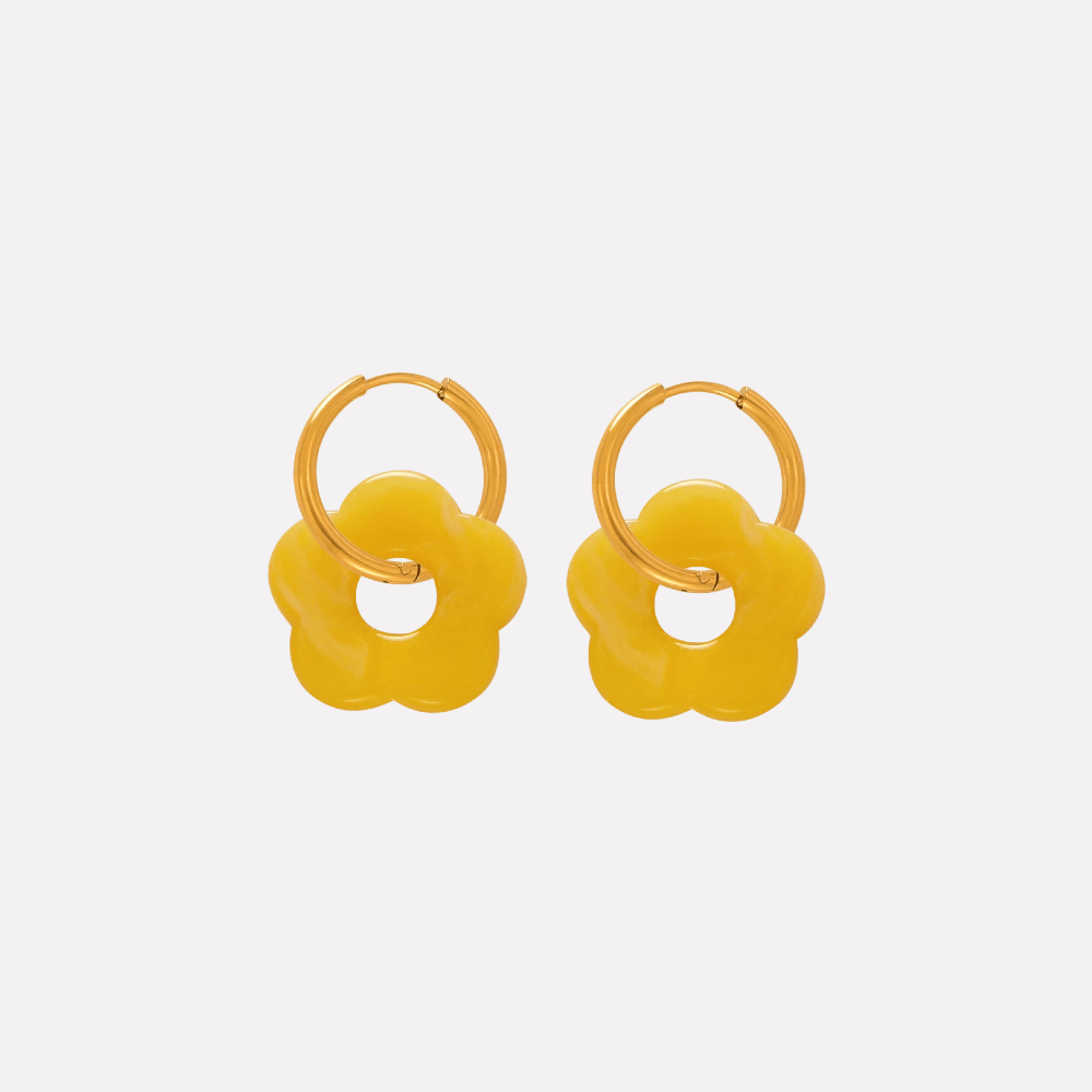 Petalo Earrings‑Yellow