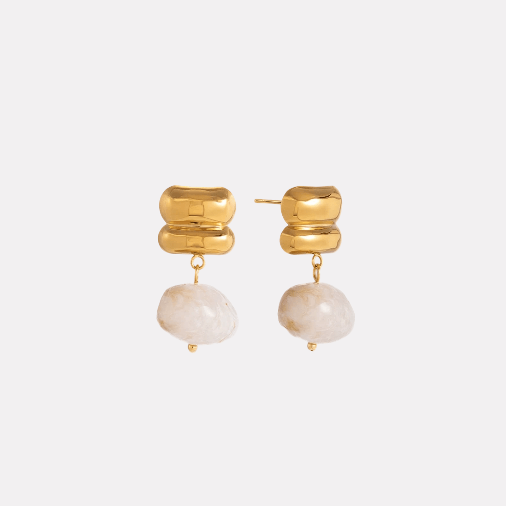 Veyra Earrings‑Cream