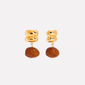 Veyra Earrings‑Amber