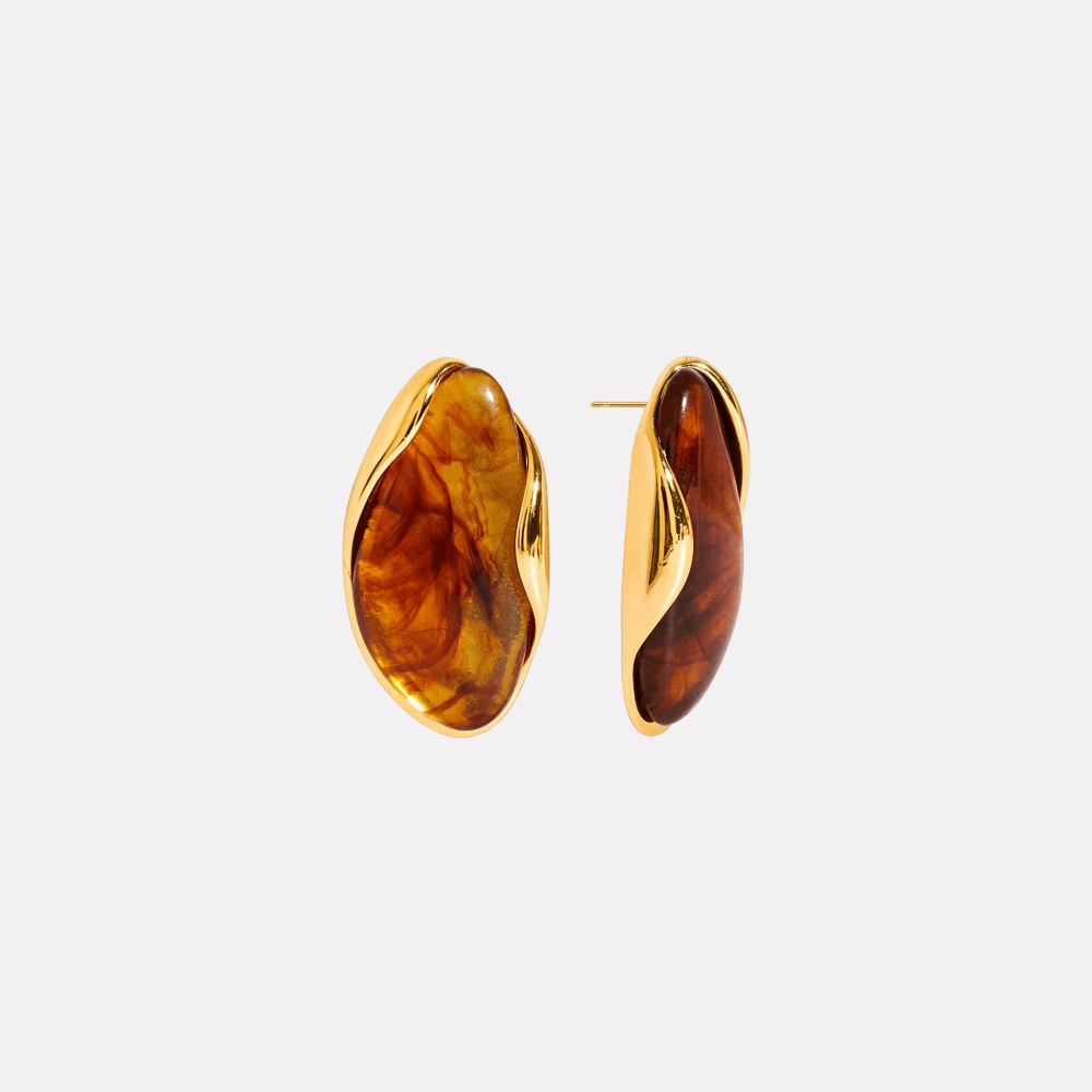 Elowen Earrings‑Brown