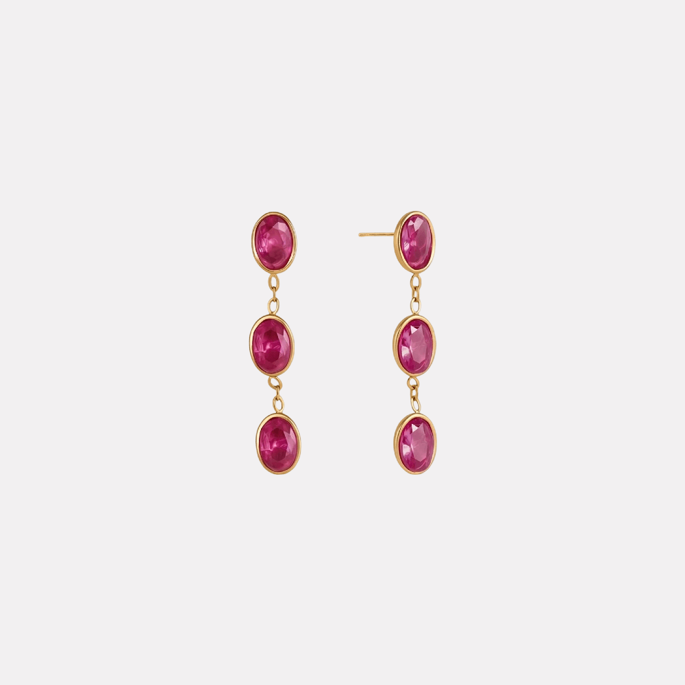 Veyra Earrings‑Fuchsia