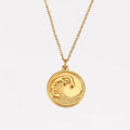 Ocean Wave Medallion Necklaces