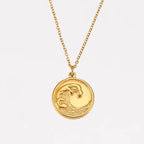 Ocean Wave Medallion Necklaces