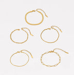 Essential 5-Piece Stack Bracelet Set