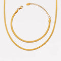 Flat Snake Bracelets + Necklace | Jewelry Set