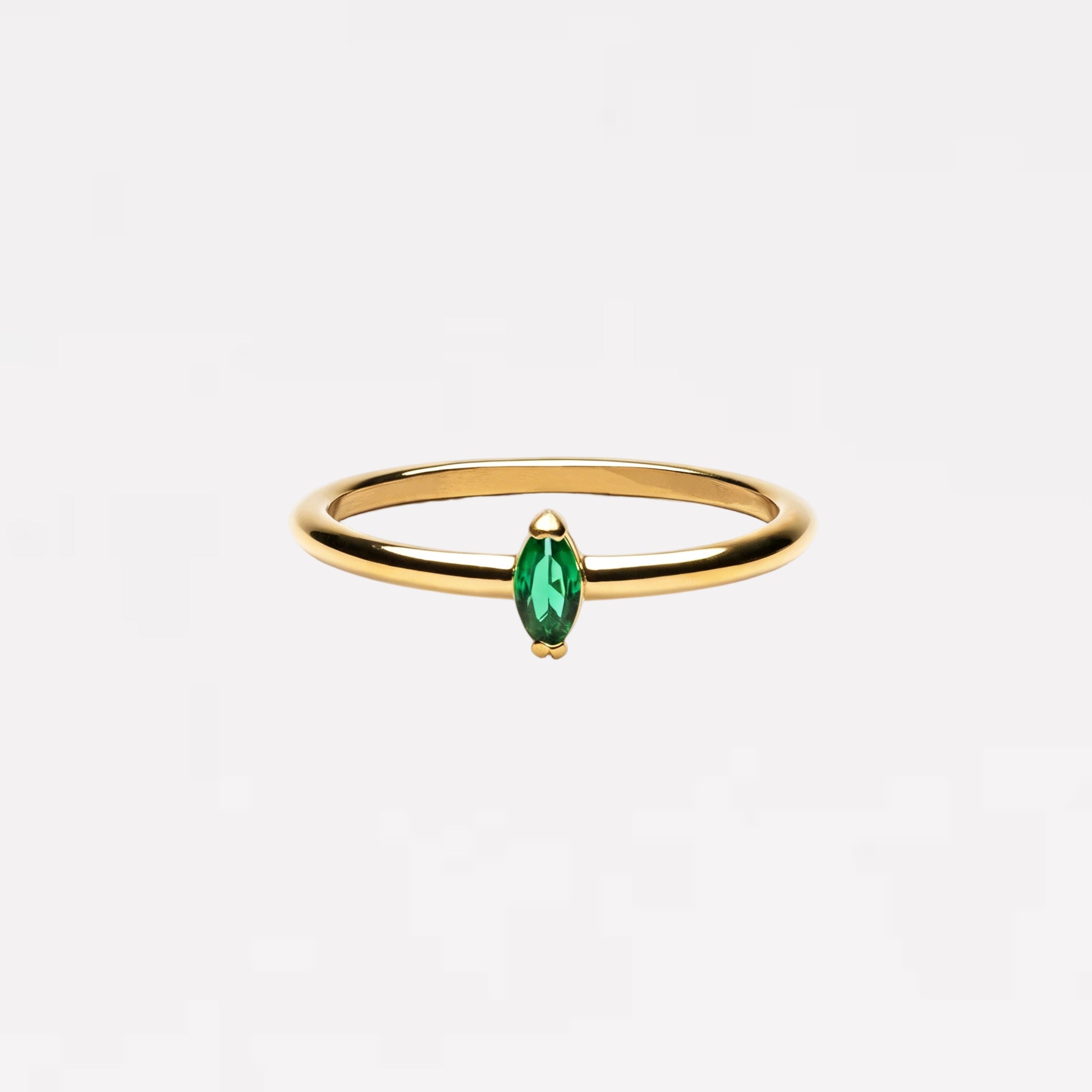 Emerald Drop Ring