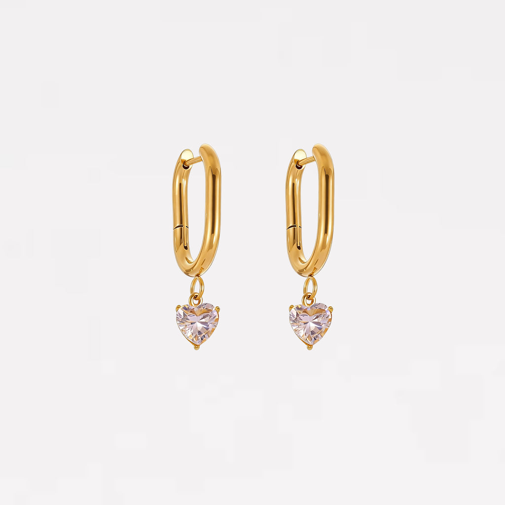 Amour Heart Hoop Earrings