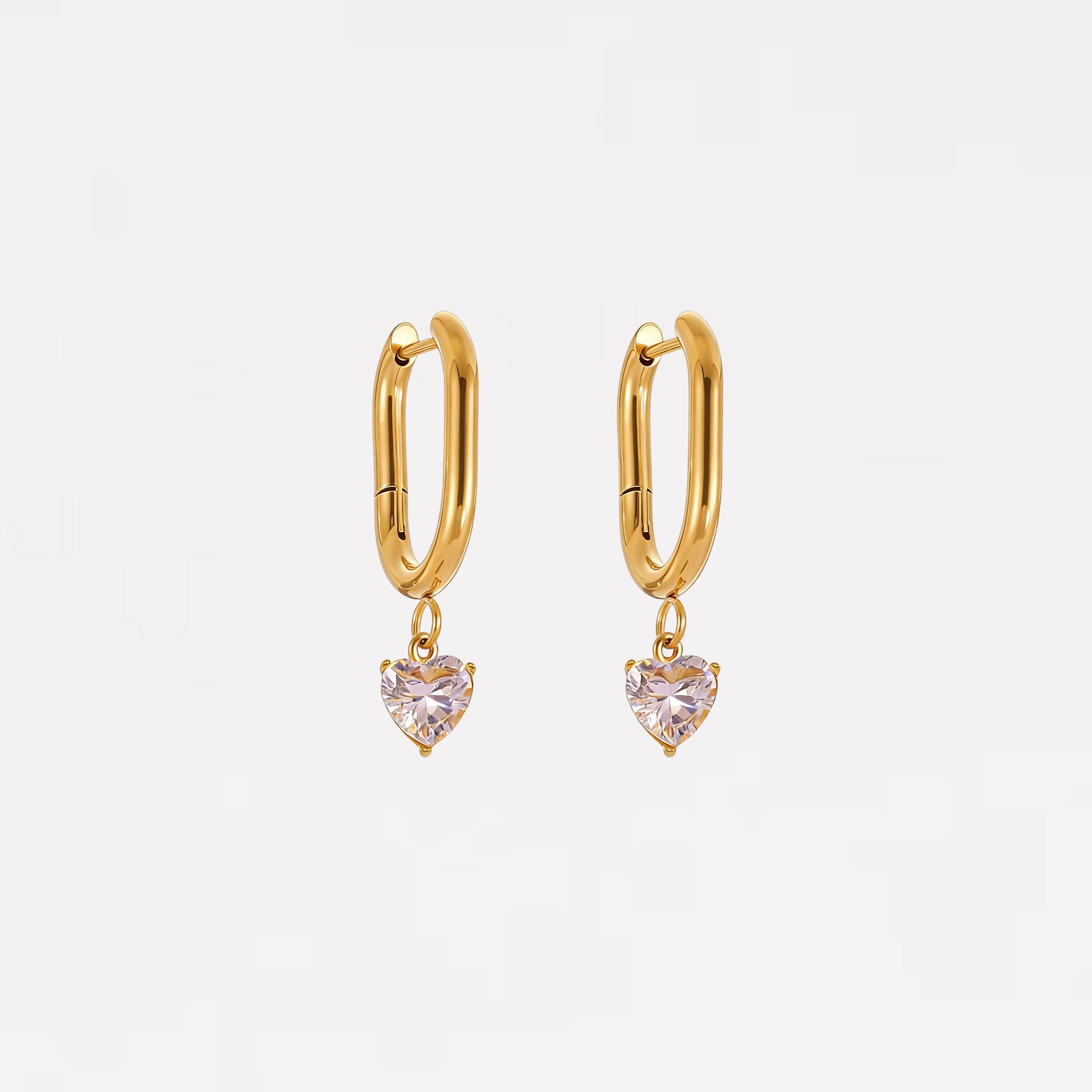 Amour Heart Hoop Earrings